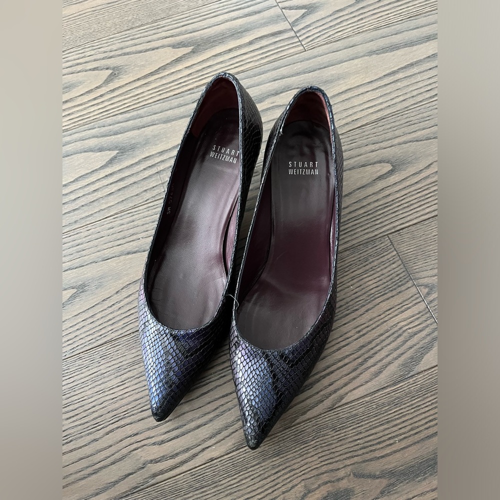 Stuart Weitzman | Boapoco Snake-Embossed | Pumps | Viola Rainbow | US 8